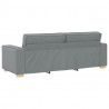 Sofa 3-osobowa Jasnoszara 220x78x84 cm Tkanina