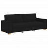 Sofa 3-osobowa Czarna 220x78x84 cm Tkanina