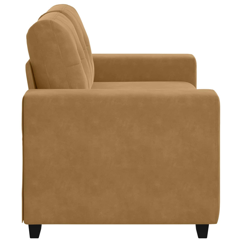 | Sofa dwuosobowa | z poduszką Brązowy Aksamit