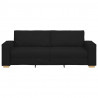 Sofa 3-osobowa Czarna 220x78x84 cm Tkanina