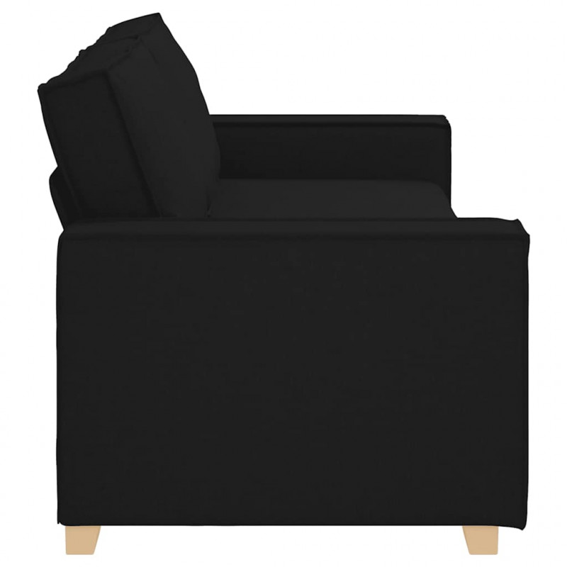 Sofa 3-osobowa Czarna 220x78x84 cm Tkanina