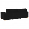 Sofa 3-osobowa Czarna 220x78x84 cm Tkanina