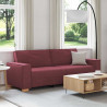 Sofa 3-osobowa w kolorze czerwonego wina 180 cm Tkanina