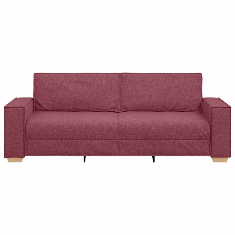 Sofa 3-osobowa w kolorze czerwonego wina 180 cm Tkanina