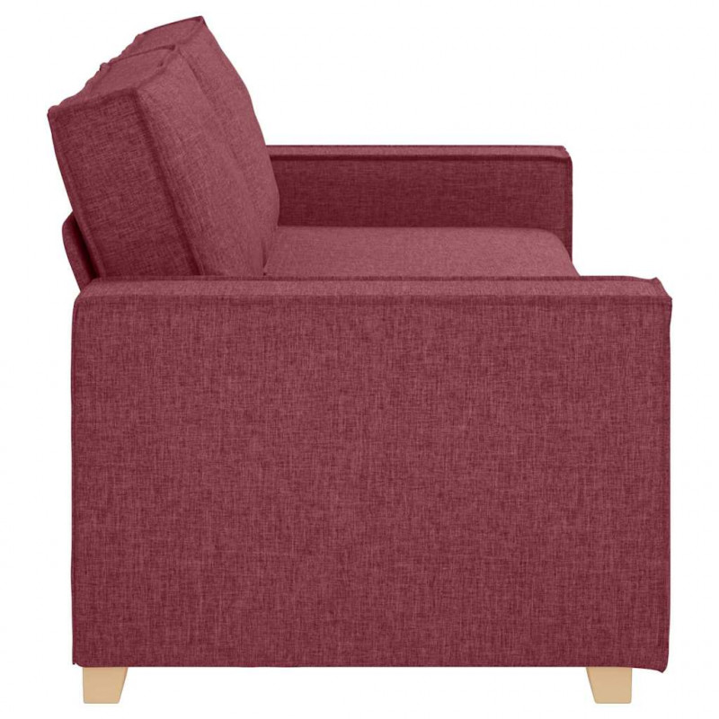 Sofa 3-osobowa w kolorze czerwonego wina 180 cm Tkanina