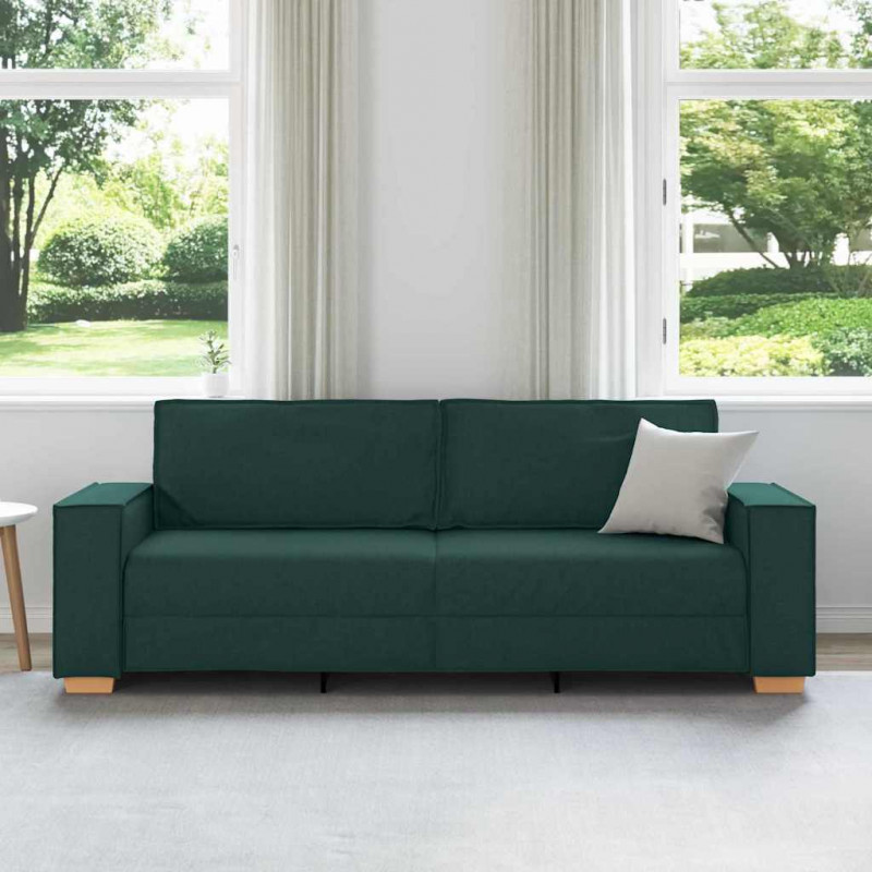 Sofa Ciemna zieleń 220 x 80 x 84 cm tkanina