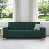 Sofa Ciemna zieleń 220 x 80 x 84 cm tkanina