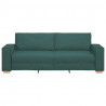 Sofa Ciemna zieleń 220 x 80 x 84 cm tkanina