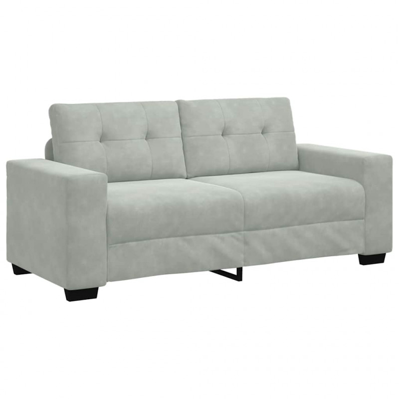 Sofa dwuosobowa Jasnoszara 180x77x82 cm Aksamit