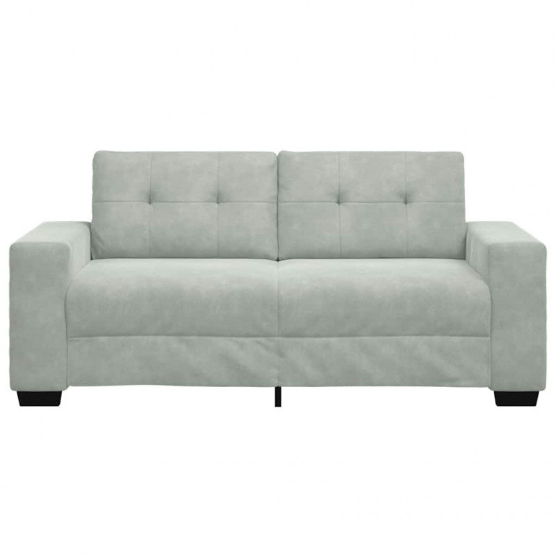 Sofa dwuosobowa Jasnoszara 180x77x82 cm Aksamit