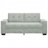 Sofa dwuosobowa Jasnoszara 180x77x82 cm Aksamit