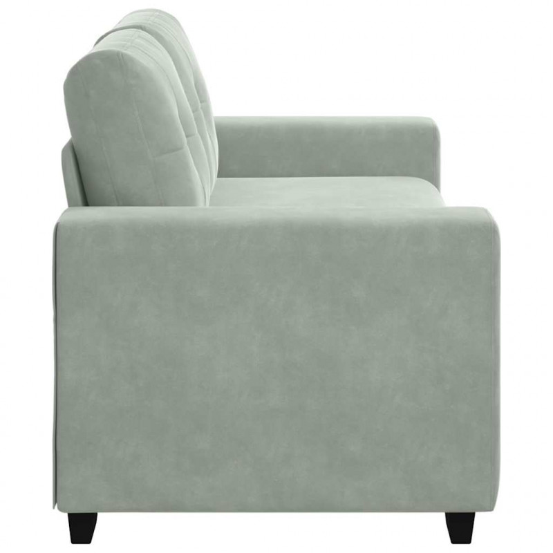 Sofa dwuosobowa Jasnoszara 180x77x82 cm Aksamit