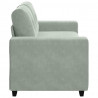 Sofa dwuosobowa Jasnoszara 180x77x82 cm Aksamit