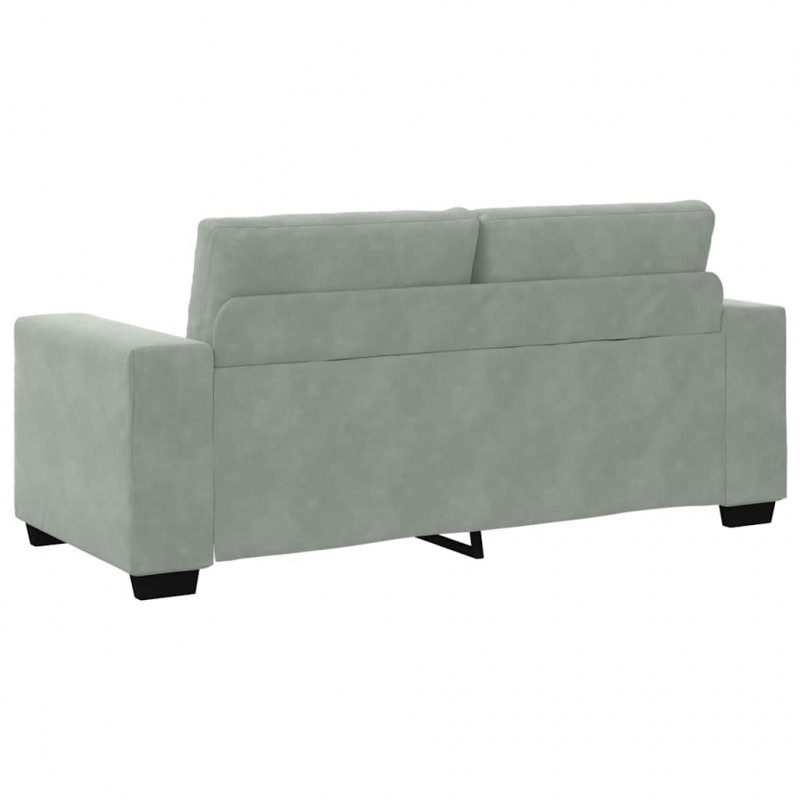 Sofa dwuosobowa Jasnoszara 180x77x82 cm Aksamit