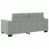 Sofa dwuosobowa Jasnoszara 180x77x82 cm Aksamit