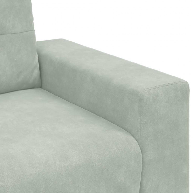 Sofa dwuosobowa Jasnoszara 180x77x82 cm Aksamit