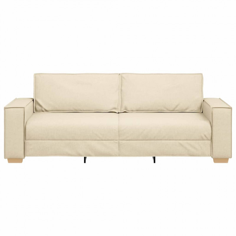 Sofa Kremowy 220 x 80 x 84 cm tkanina