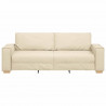 Sofa Kremowy 220 x 80 x 84 cm tkanina