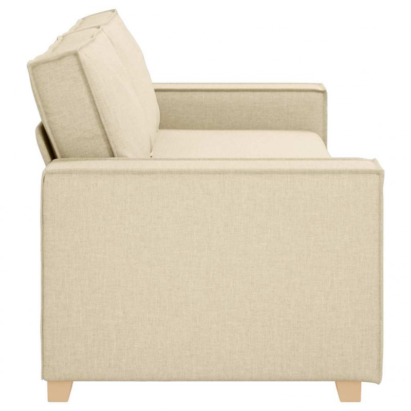 Sofa Kremowy 220 x 80 x 84 cm tkanina