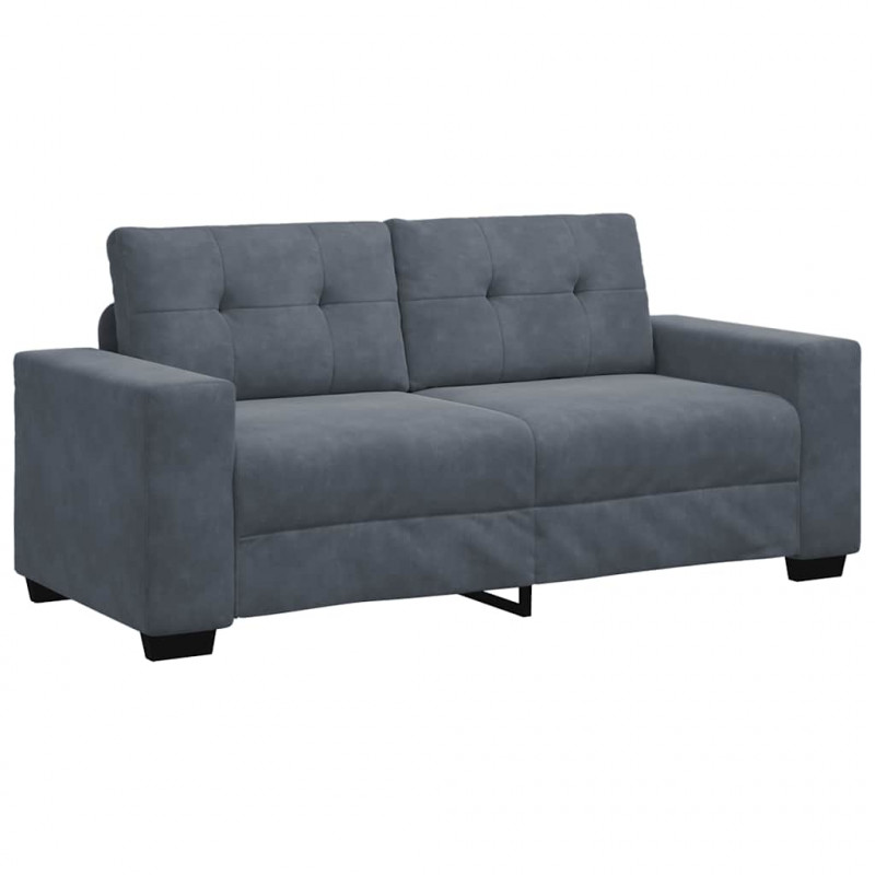 Sofa dwuosobowa Ciemnoszara 180x77x82 cm Aksamit