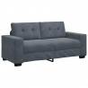 Sofa dwuosobowa Ciemnoszara 180x77x82 cm Aksamit