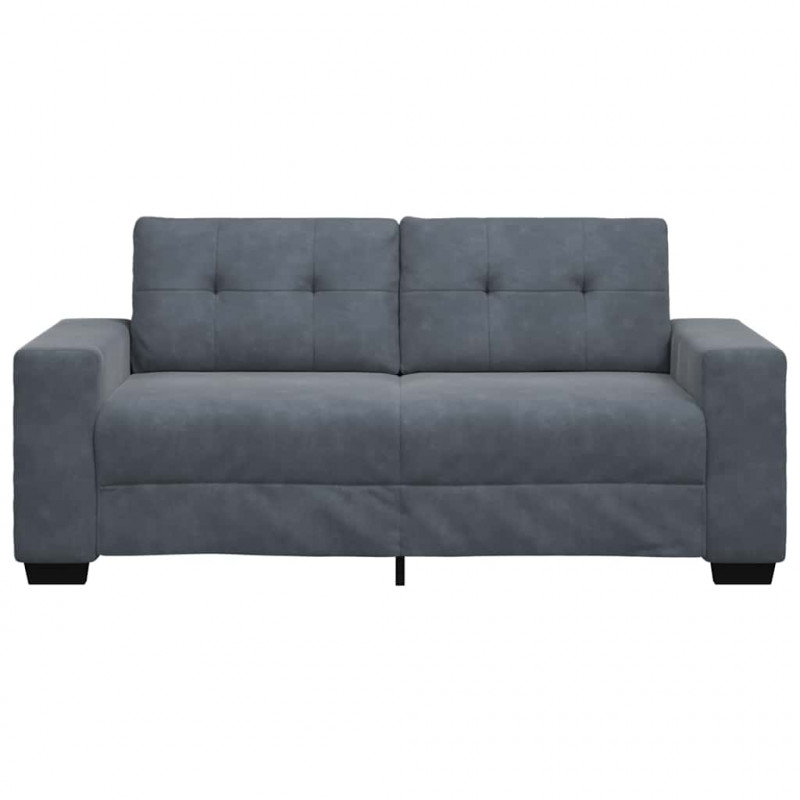Sofa dwuosobowa Ciemnoszara 180x77x82 cm Aksamit