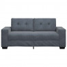 Sofa dwuosobowa Ciemnoszara 180x77x82 cm Aksamit