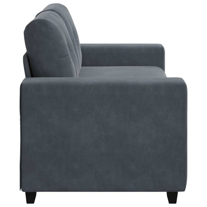 Sofa dwuosobowa Ciemnoszara 180x77x82 cm Aksamit