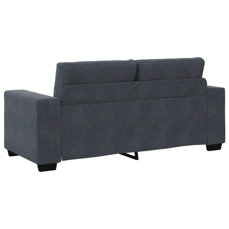Sofa dwuosobowa Ciemnoszara 180x77x82 cm Aksamit