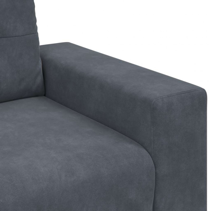 Sofa dwuosobowa Ciemnoszara 180x77x82 cm Aksamit