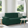 Sofa dwuosobowa, ciemnozielona, 180x77x82 cm, aksamit