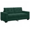 Sofa dwuosobowa, ciemnozielona, 180x77x82 cm, aksamit