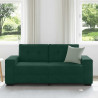 Sofa dwuosobowa, ciemnozielona, 180x77x82 cm, aksamit