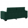 Sofa dwuosobowa, ciemnozielona, 180x77x82 cm, aksamit