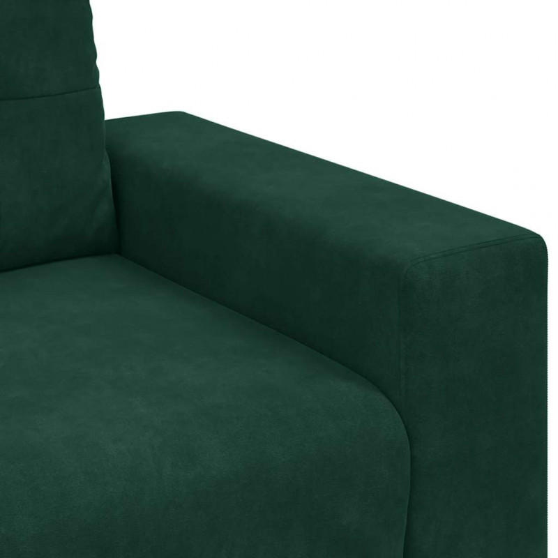 Sofa dwuosobowa, ciemnozielona, 180x77x82 cm, aksamit
