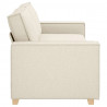 Sofa Beżowy 220 x 80 x 84 cm Tkanina lniana