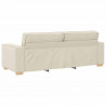 Sofa Beżowy 220 x 80 x 84 cm Tkanina lniana