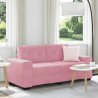 Sofa dwuosobowa, różowa, 180x77x82 cm, aksamit