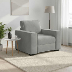 Sofa Fotel Jasnoszary 100x78x84 cm Aksamit