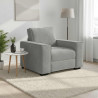 Sofa Fotel Jasnoszary 100x78x84 cm Aksamit
