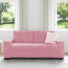 Sofa dwuosobowa, różowa, 180x77x82 cm, aksamit