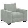 Sofa Fotel Jasnoszary 100x78x84 cm Aksamit