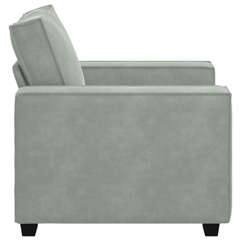 Sofa Fotel Jasnoszary 100x78x84 cm Aksamit
