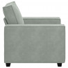 Sofa Fotel Jasnoszary 100x78x84 cm Aksamit