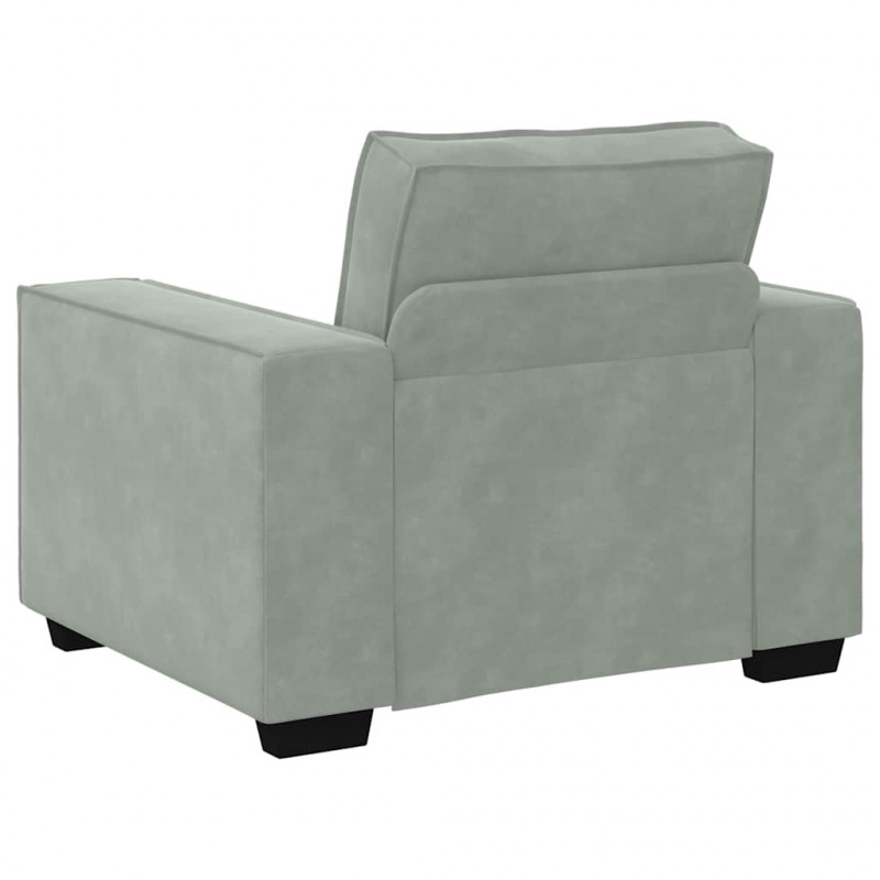 Sofa Fotel Jasnoszary 100x78x84 cm Aksamit