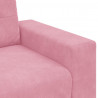 Sofa dwuosobowa, różowa, 180x77x82 cm, aksamit