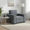 Sofa Fotel Ciemnoszary 100x78x84 cm Aksamit