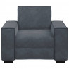 Sofa Fotel Ciemnoszary 100x78x84 cm Aksamit