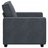 Sofa Fotel Ciemnoszary 100x78x84 cm Aksamit