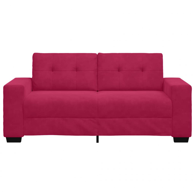 Sofa dwuosobowa, wino czerwone, 180x77x82 cm, aksamit